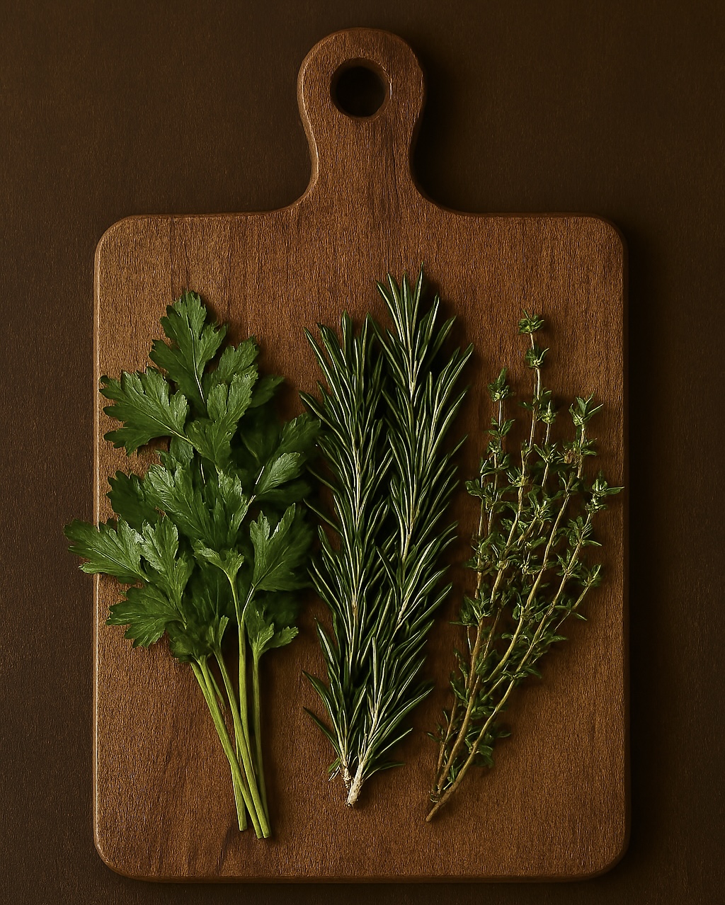 A spice cabinet with two shelves, depicting a hand reaching toward an unlabeled jar labeled "Homemade Spice Blend" with a ...
